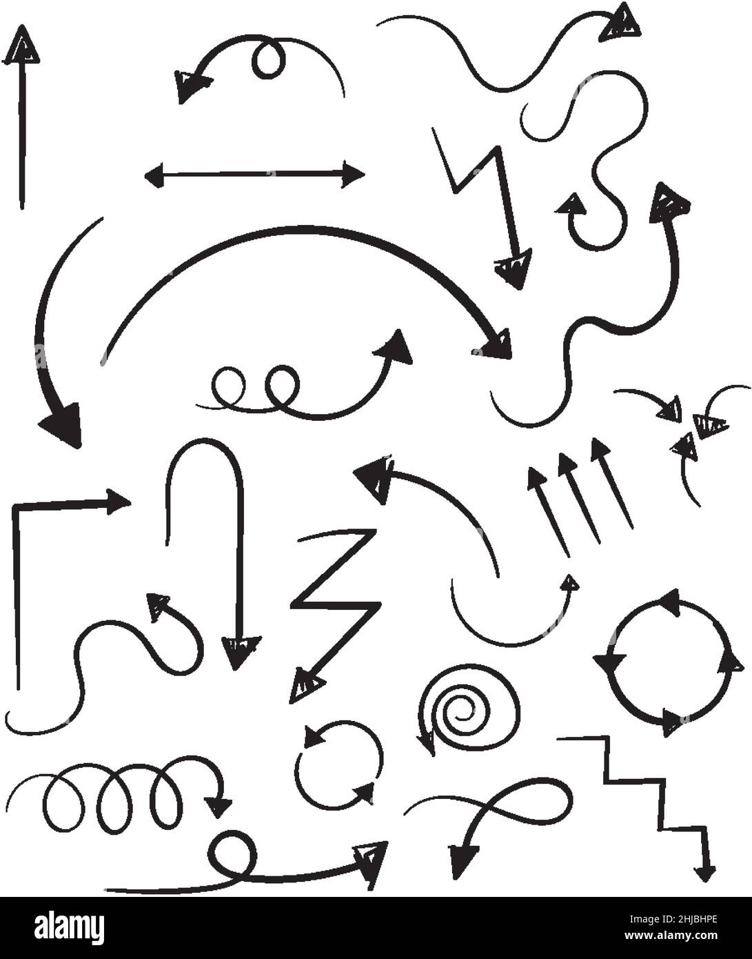 Icone a forma di barattone disegnate a mano Illustrazione Vettoriale