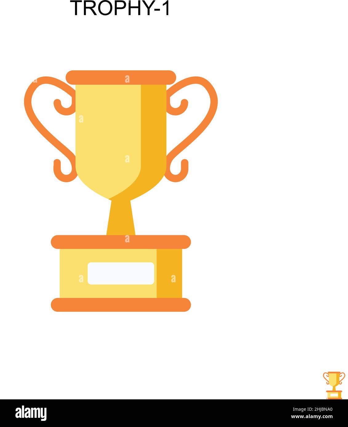 Trophy-1 icona vettore semplice. Modello di disegno del simbolo di illustrazione per l'elemento dell'interfaccia utente mobile Web. Illustrazione Vettoriale