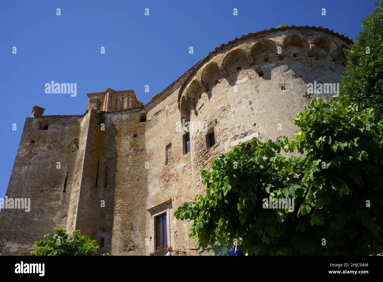 Esterno dello storico castello di Serracapriola, in provincia di Foggia, Puglia, Italia Foto Stock