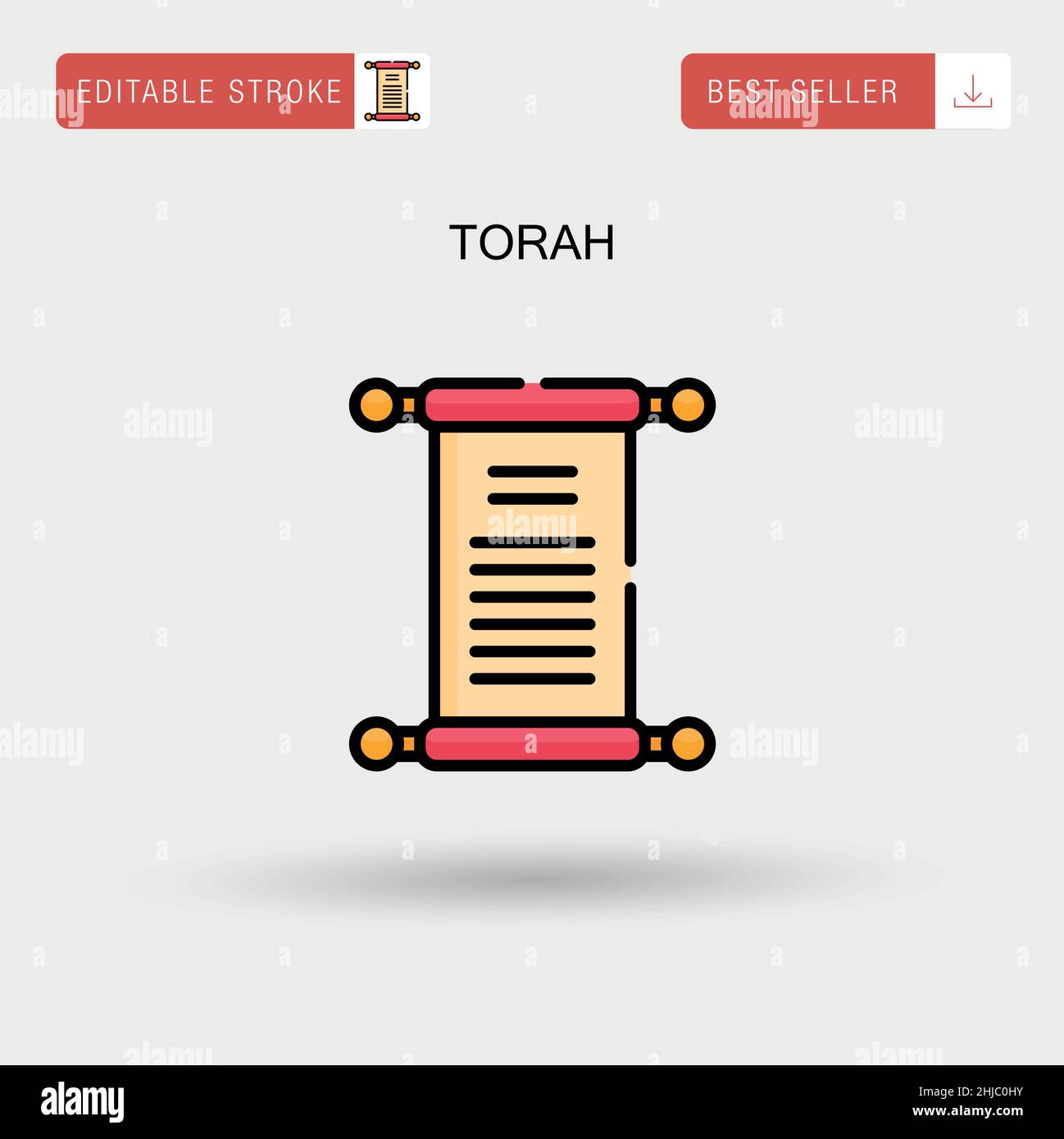 Icona di Torah Simple Vector. Illustrazione Vettoriale