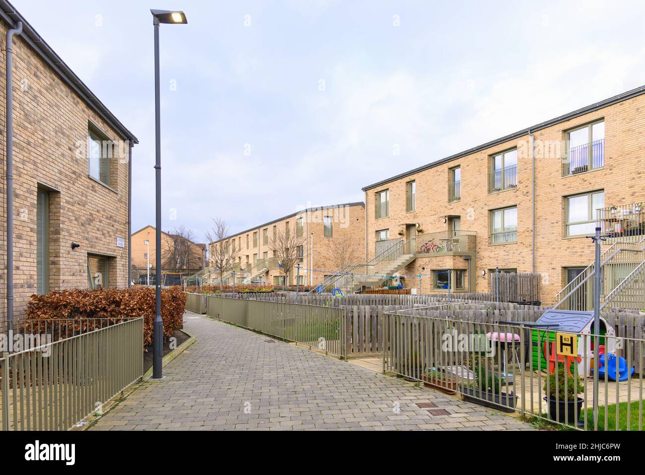 Edimburgo, Scozia, Regno Unito - North Forth Housing, Leith by Collective Architecture Foto Stock