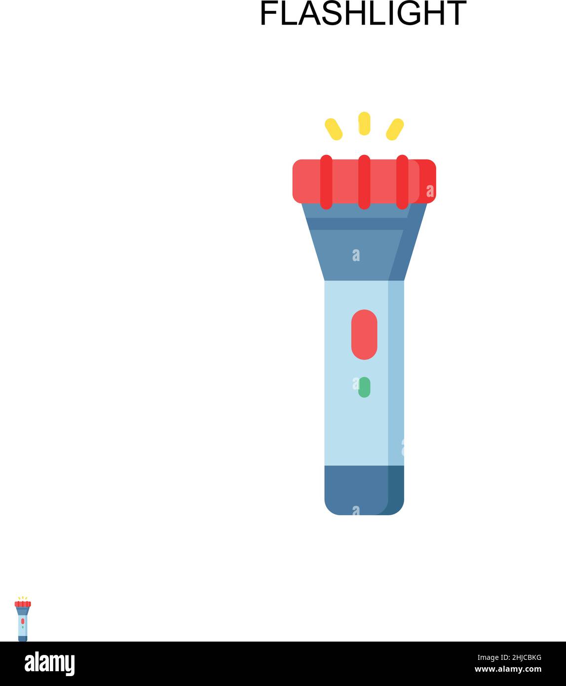 Torcia semplice icona vettoriale. Modello di disegno del simbolo di illustrazione per l'elemento dell'interfaccia utente mobile Web. Illustrazione Vettoriale