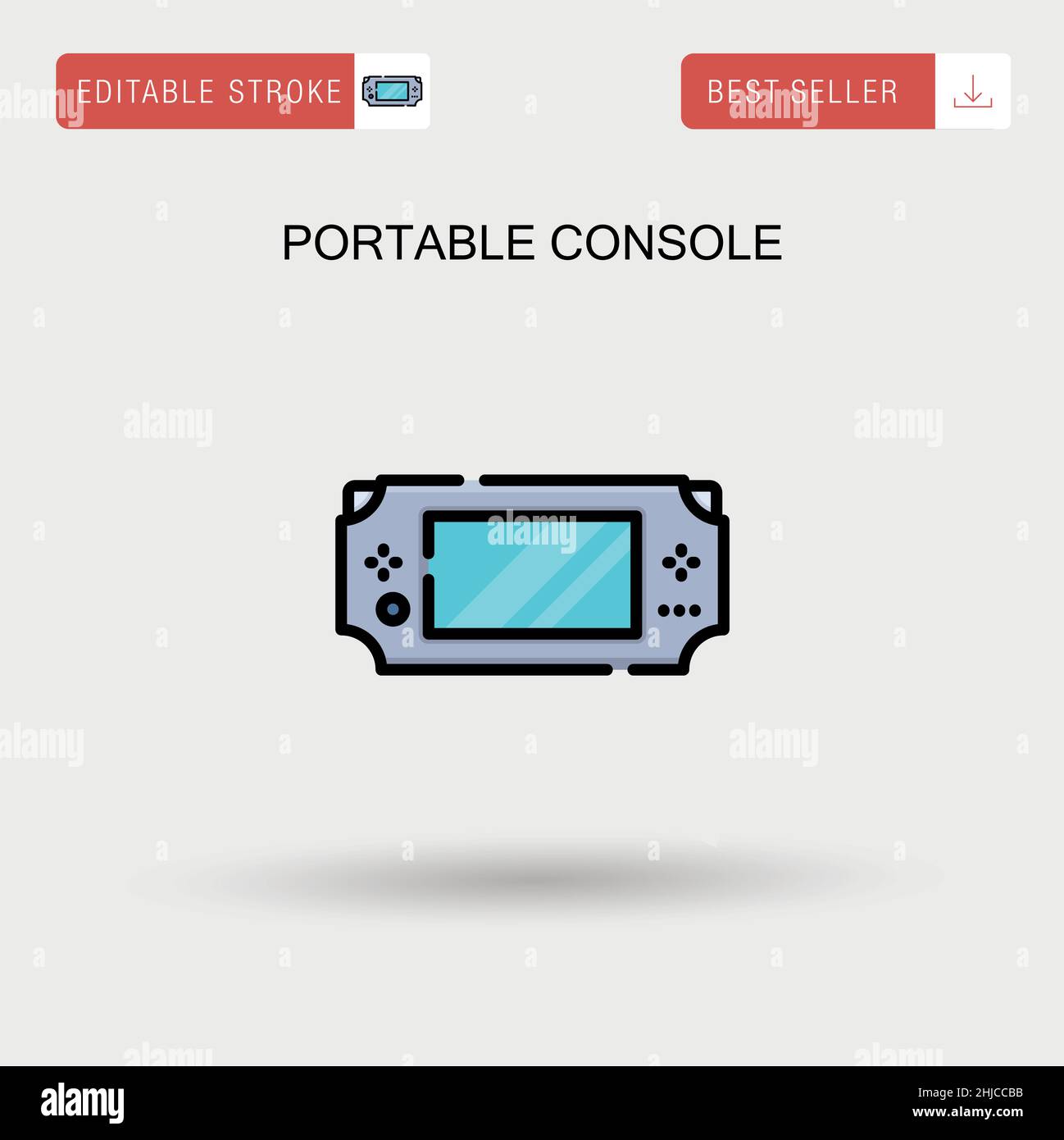 Icona vettore semplice della console portatile. Illustrazione Vettoriale