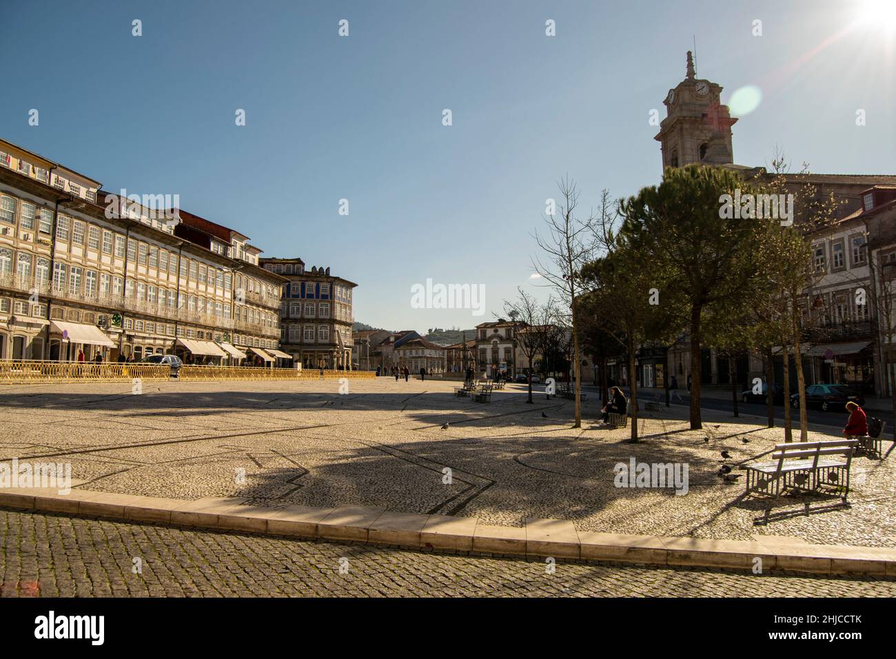 Guimaraes Centro storico nel nord del Portogallo distretto di Braga. Afonso Henriques è nato in questa città. Sito Patrimonio dell'Umanità dell'UNESCO Foto Stock