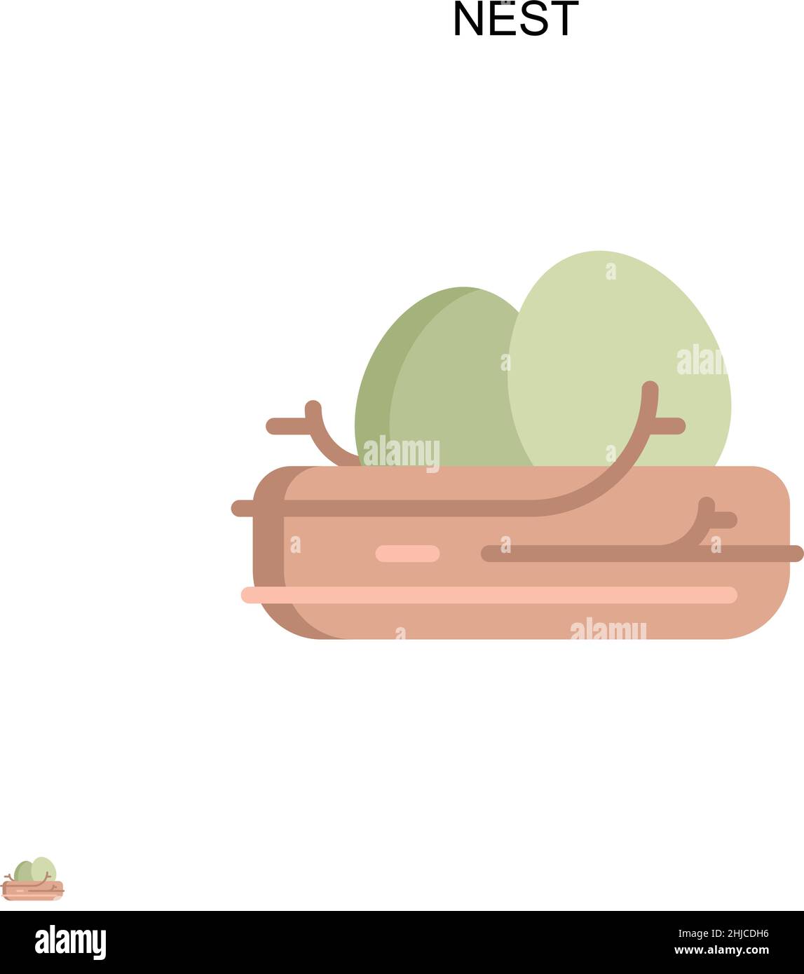 Icona Nest Simple Vector. Modello di disegno del simbolo di illustrazione per l'elemento dell'interfaccia utente mobile Web. Illustrazione Vettoriale