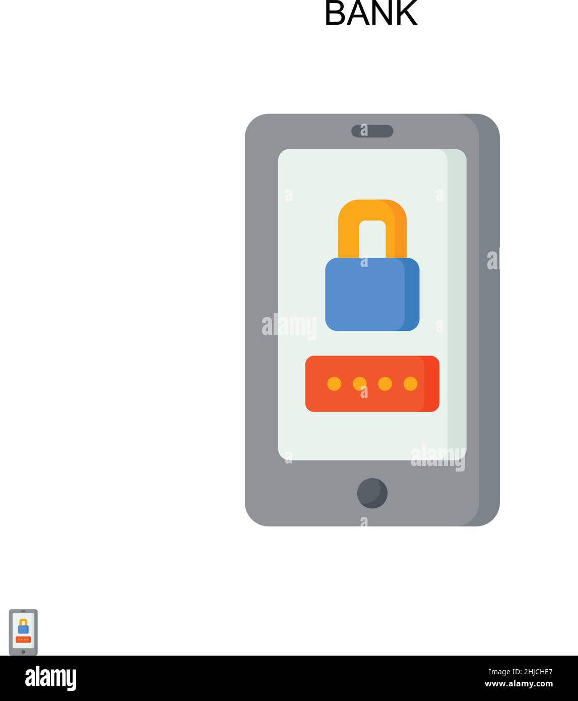 Icona vettore Banca semplice. Modello di disegno del simbolo di illustrazione per l'elemento dell'interfaccia utente mobile Web. Illustrazione Vettoriale