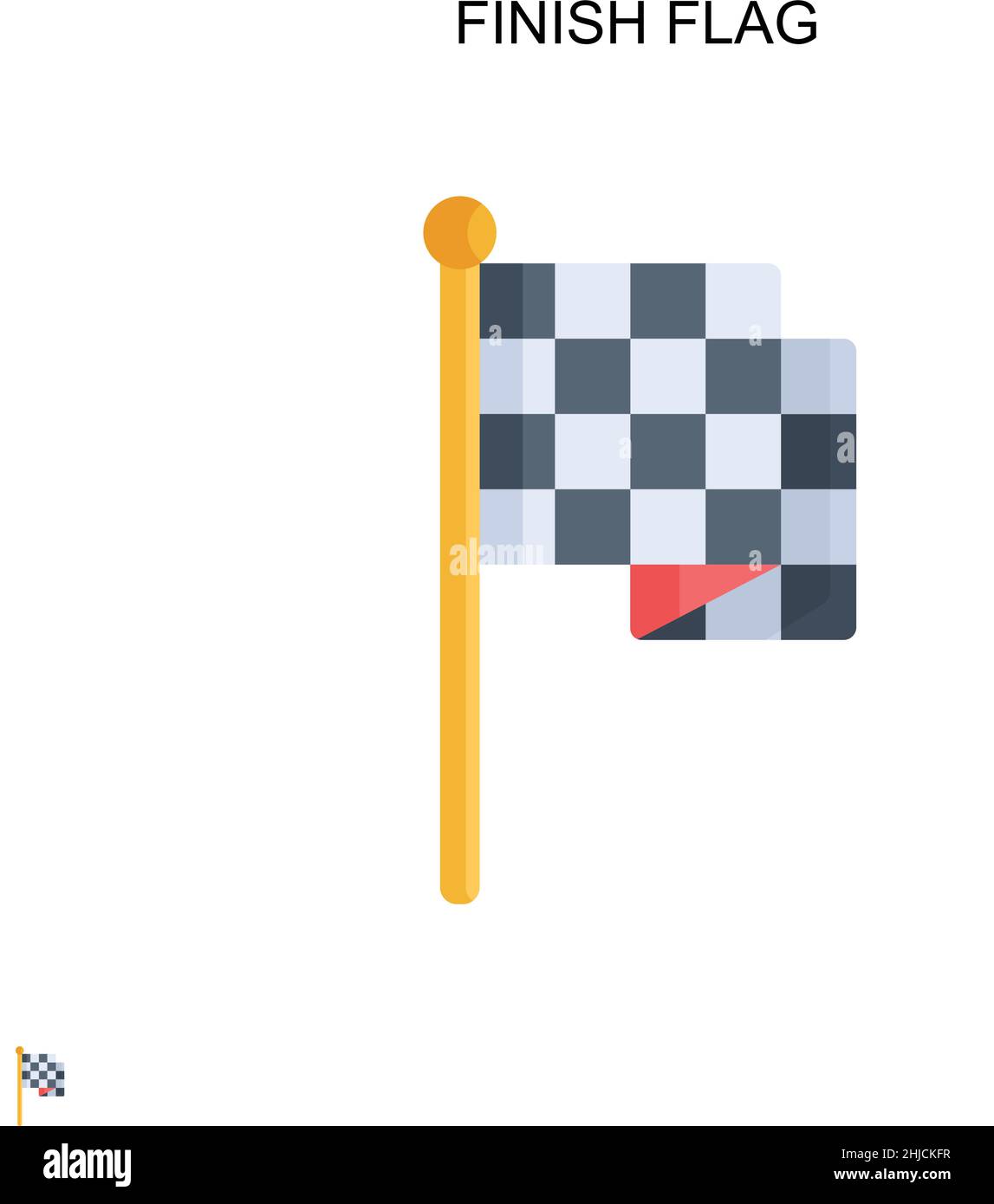 Icona vettore semplice flag di fine. Modello di disegno del simbolo di illustrazione per l'elemento dell'interfaccia utente mobile Web. Illustrazione Vettoriale Icona vettore semplice flag di fine. Modello di disegno del simbolo di illustrazione per l'elemento dell'interfaccia utente mobile Web. Illustrazione Vettoriale