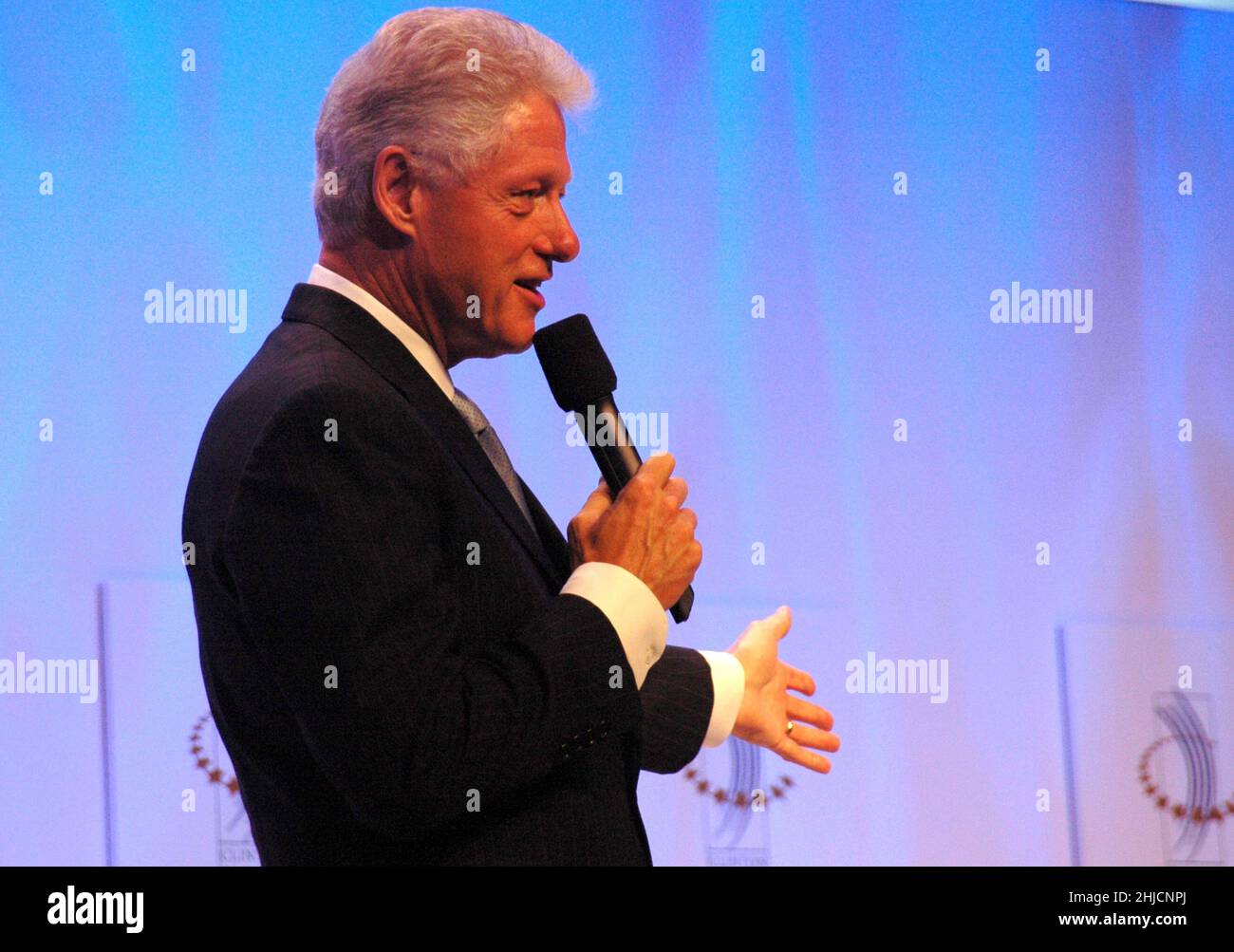Ex presidente Bill Clinton alla Clinton Global Initiative, 16 settembre 2005 a New York City. Foto Stock