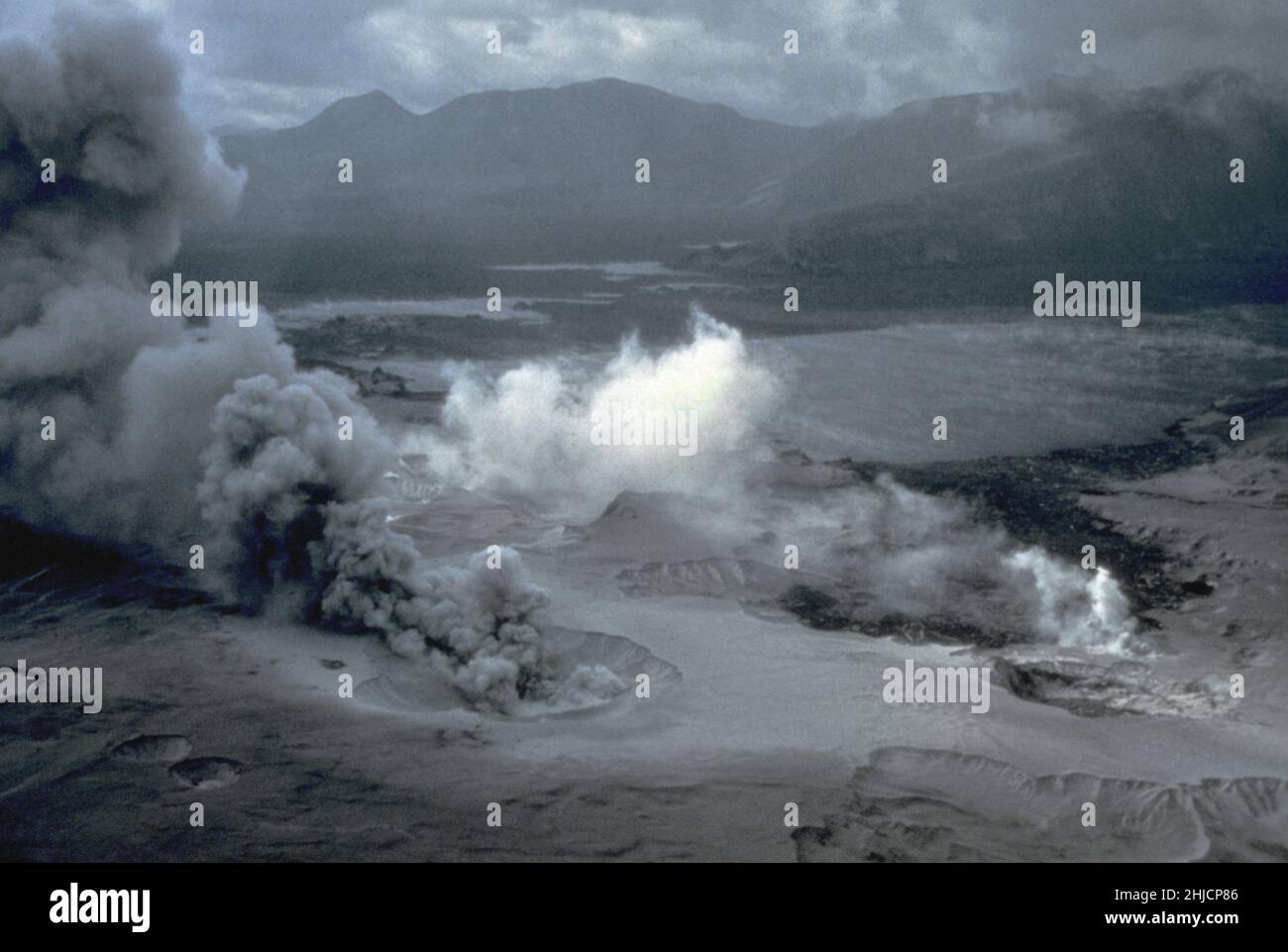 Esplosione freatica vicino al Monte St. Helens. Foto Stock
