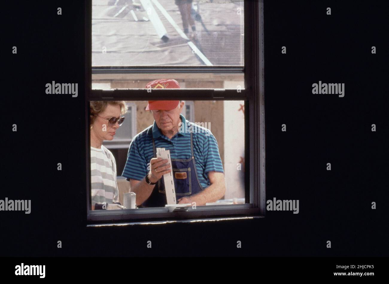 Jimmy e Rosalynn carter, Habitat for Humanity, Atlanta, Georgia. Foto Stock