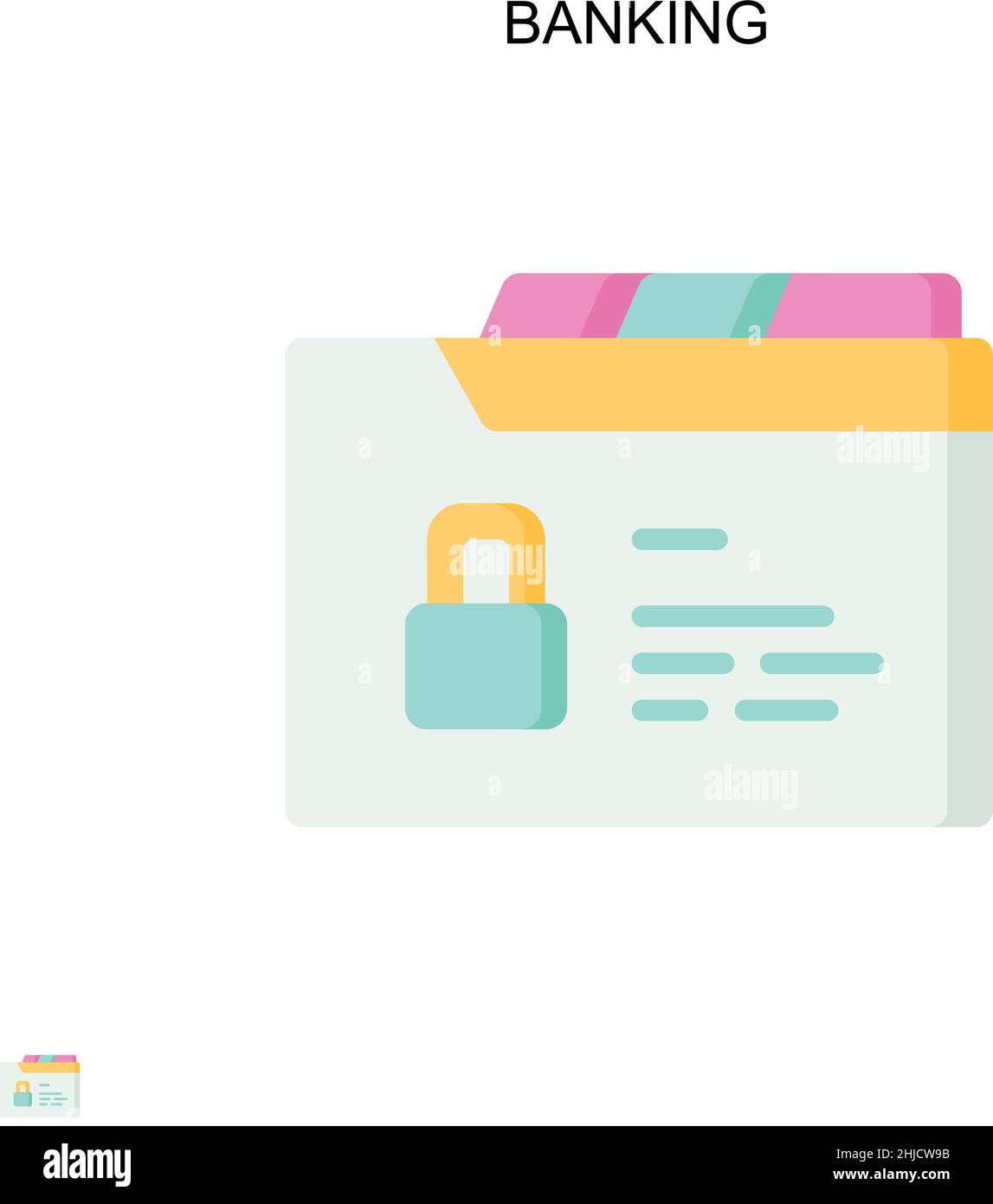 Banking semplice vettore icona. Modello di disegno del simbolo di illustrazione per l'elemento dell'interfaccia utente mobile Web. Illustrazione Vettoriale