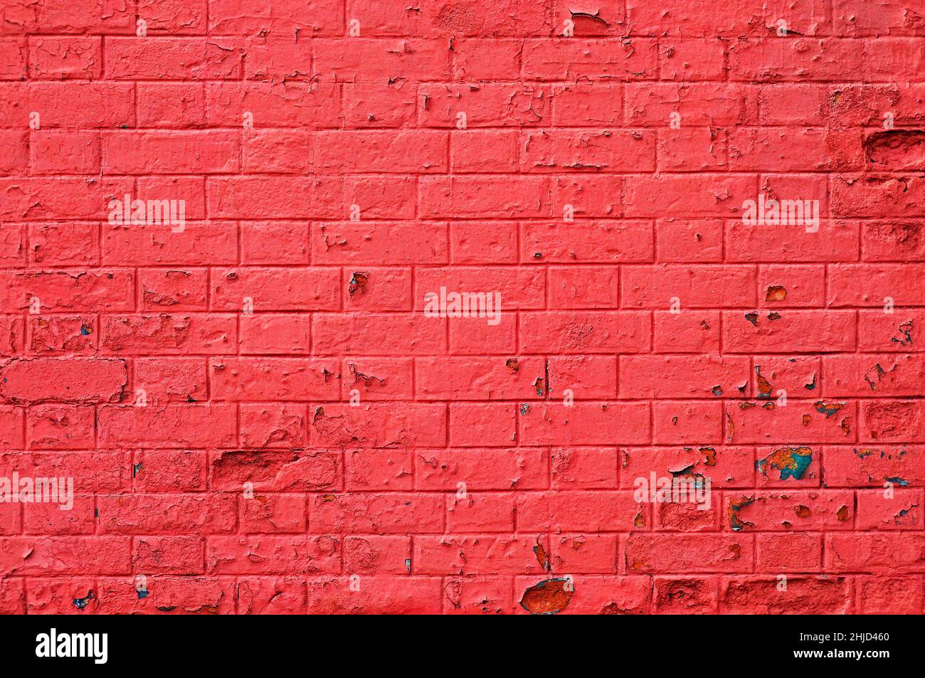 Rosso mattone parete sfondo texture Foto Stock