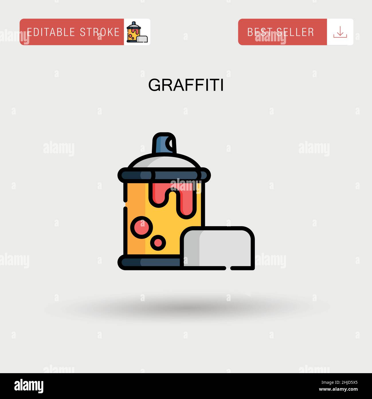 Icona Graffiti Simple Vector. Illustrazione Vettoriale