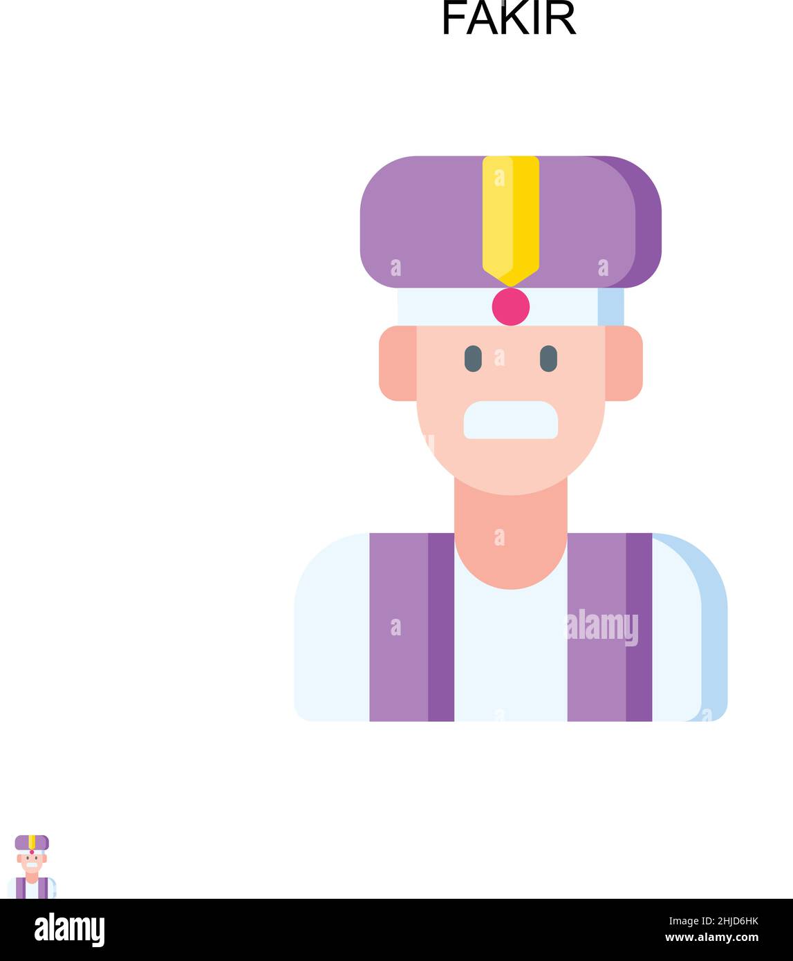 Fakir semplice vettore icona. Modello di disegno del simbolo di illustrazione per l'elemento dell'interfaccia utente mobile Web. Illustrazione Vettoriale