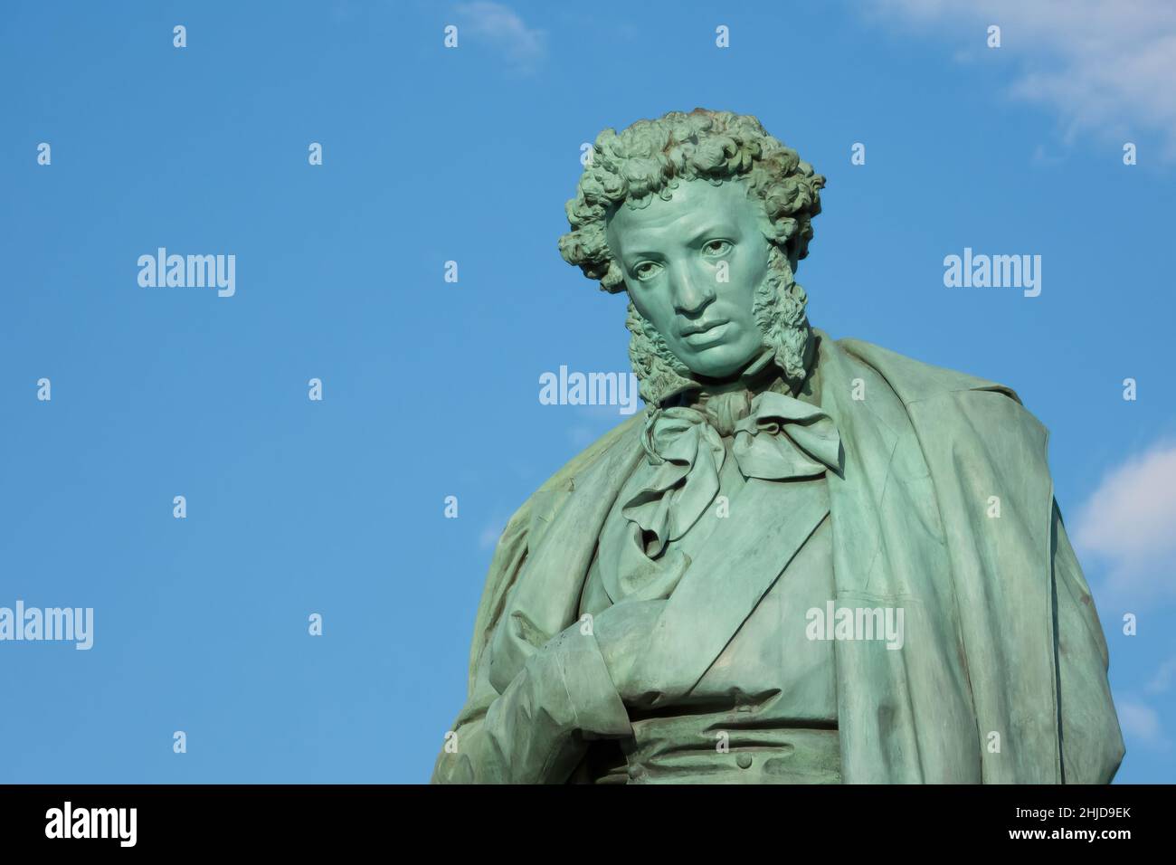 MOSCA, RUSSIA - Ott 01, 2018. Monumento al poeta russo A.Pushkin Foto Stock