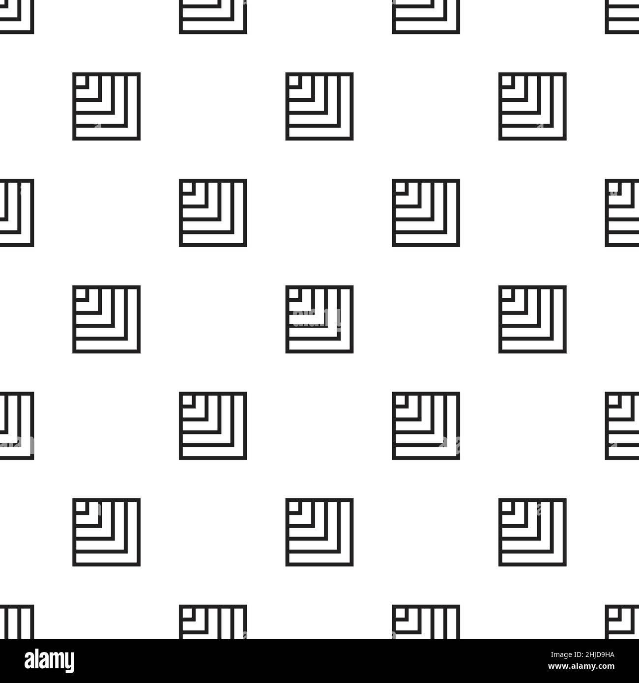 Disegno di forma geometrica quadrato senza cuciture di sfondo astratto texture in bianco e nero per articoli da regalo, confezione, parete, carte e Immagine e Vettoriale - Alamy