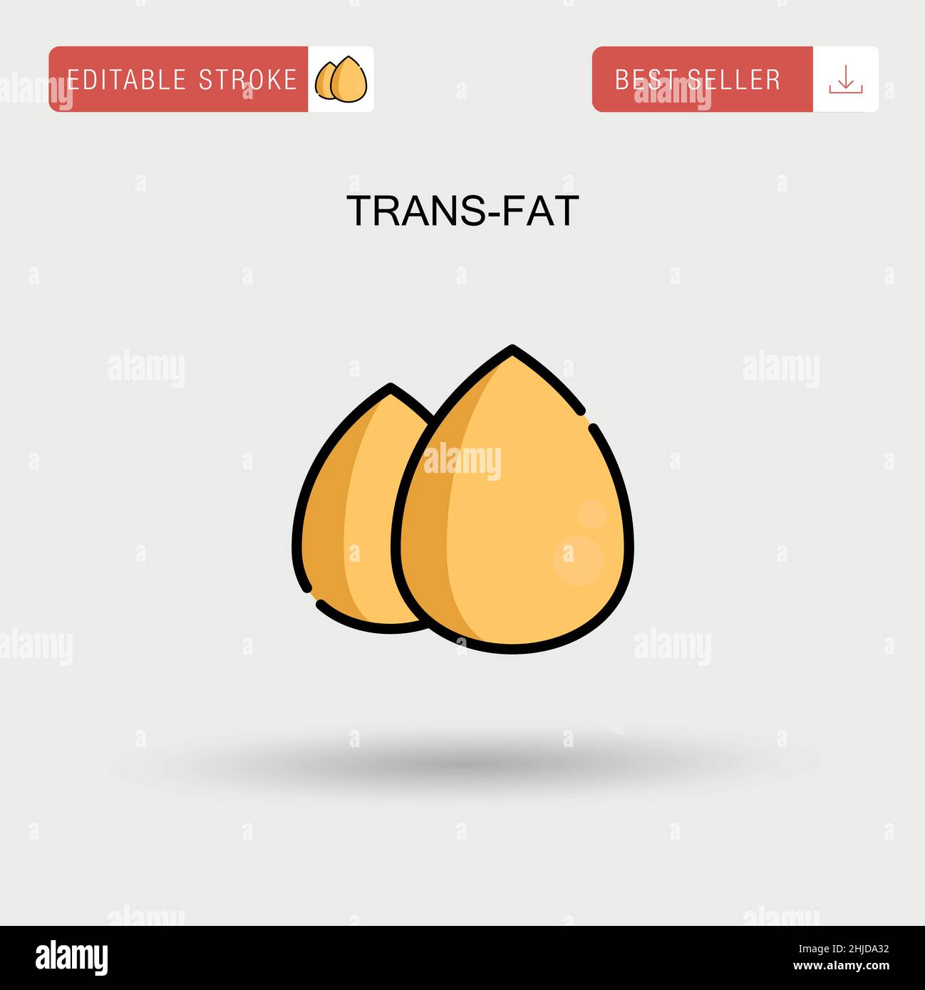 Icona vettore semplice TRANS-FAT. Illustrazione Vettoriale