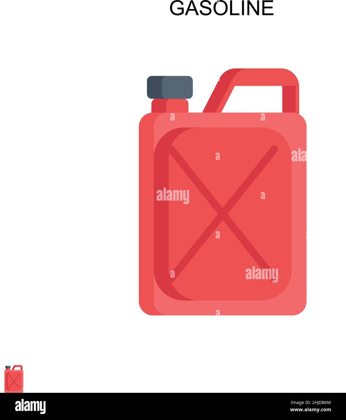 Icona vettore benzina semplice. Modello di disegno del simbolo di illustrazione per l'elemento dell'interfaccia utente mobile Web. Illustrazione Vettoriale