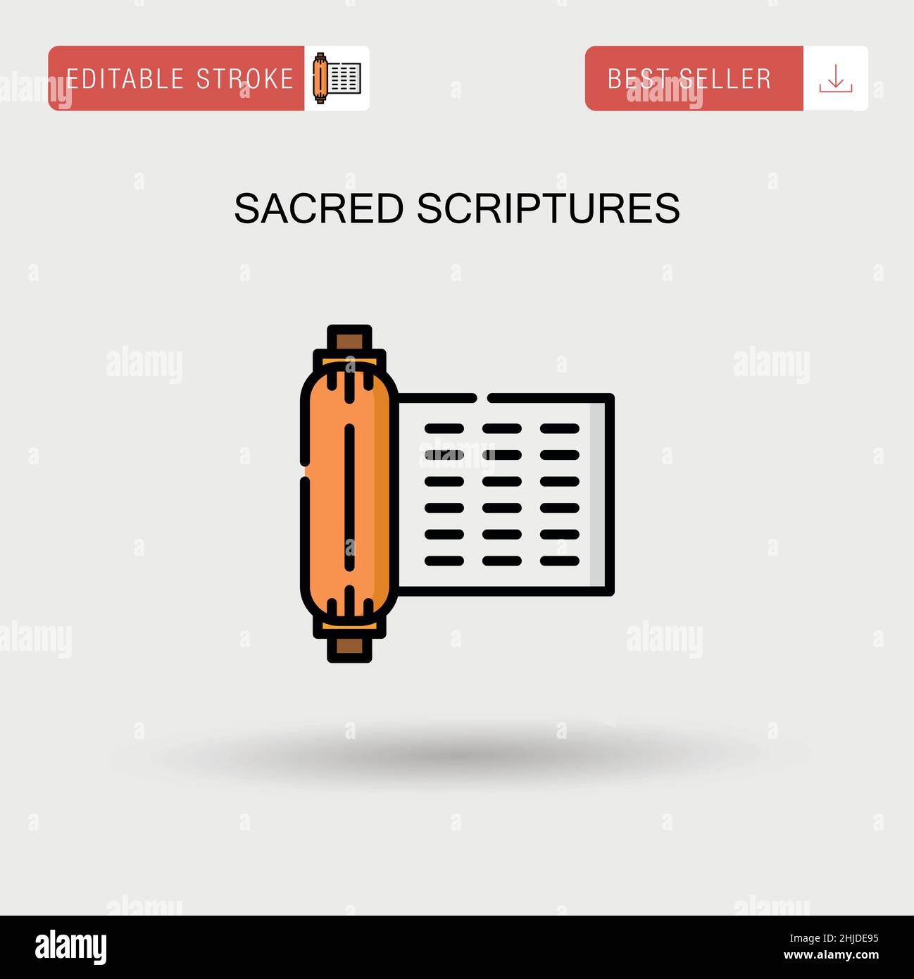 Scritture sacre icona vettoriale semplice. Illustrazione Vettoriale