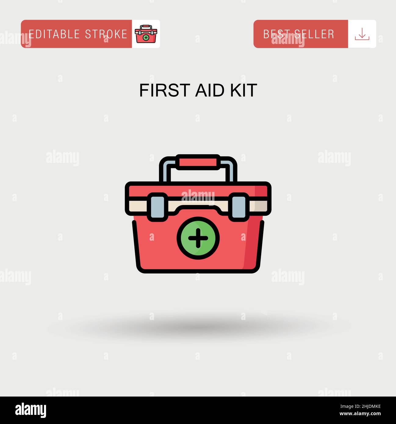 Icona vettore semplice kit di pronto soccorso. Illustrazione Vettoriale