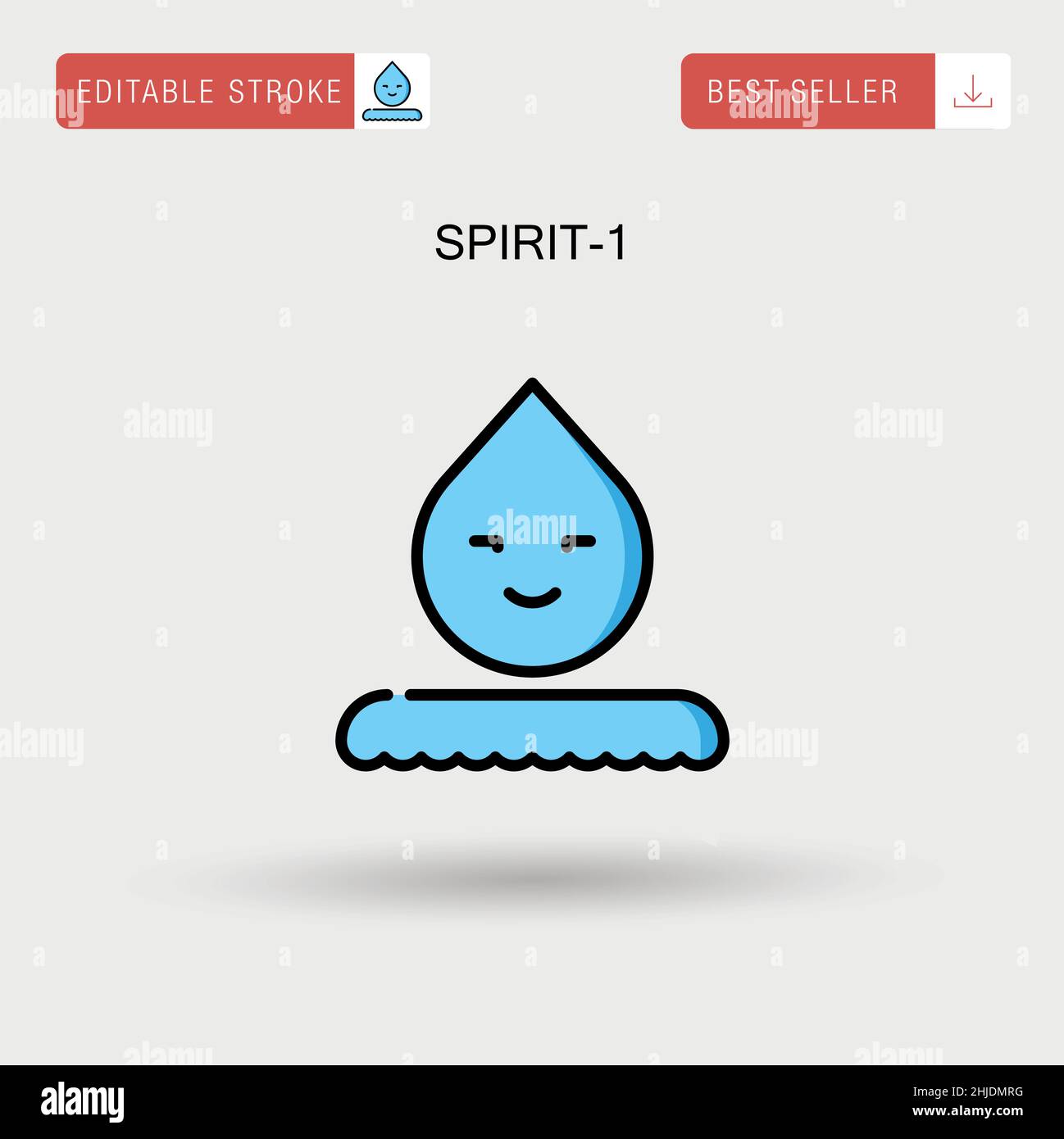 Spirit-1 semplice icona vettoriale. Illustrazione Vettoriale