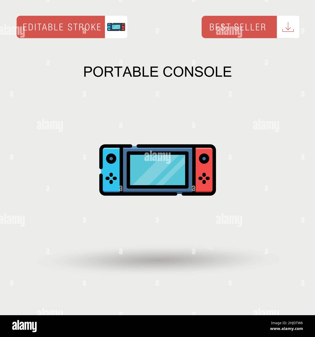 Icona vettore semplice della console portatile. Illustrazione Vettoriale