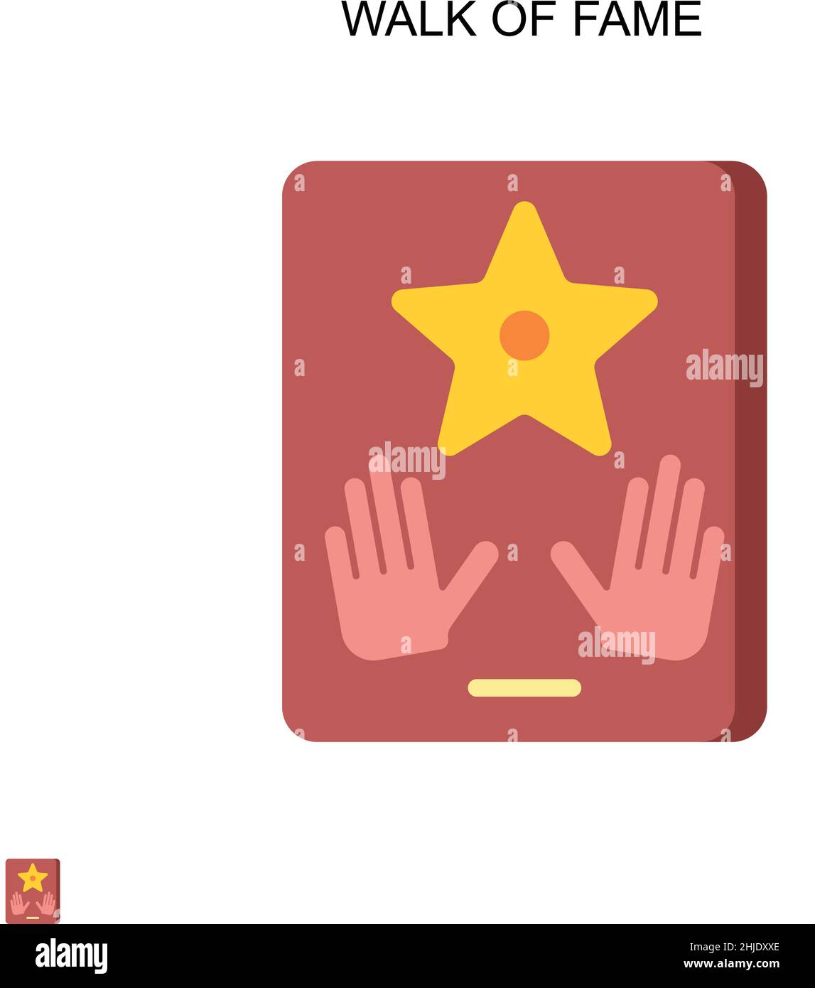 Walk of fame semplice icona vettoriale. Modello di disegno del simbolo di illustrazione per l'elemento dell'interfaccia utente mobile Web. Illustrazione Vettoriale