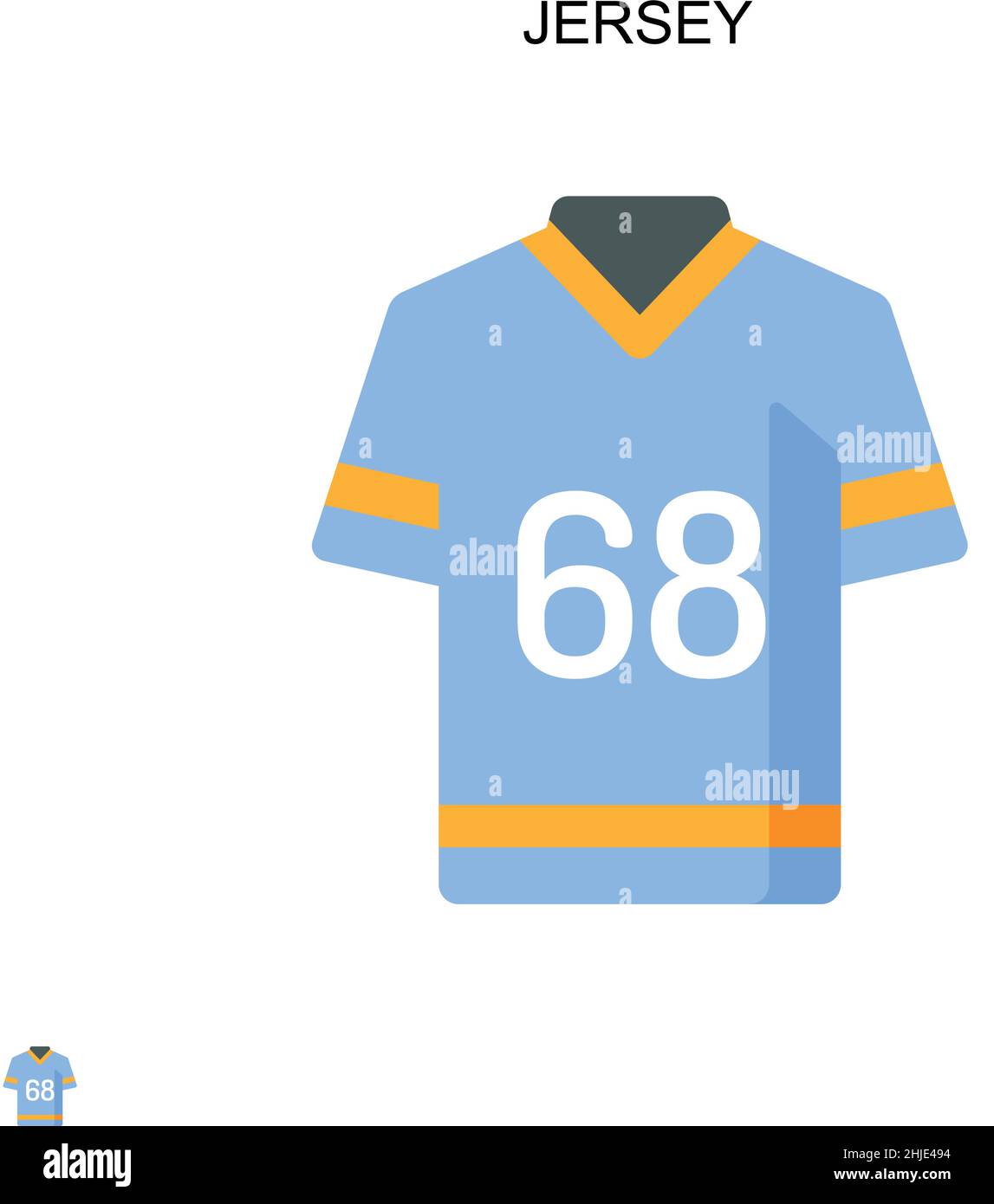 Icona vettore Jersey Simple. Modello di disegno del simbolo di illustrazione per l'elemento dell'interfaccia utente mobile Web. Illustrazione Vettoriale