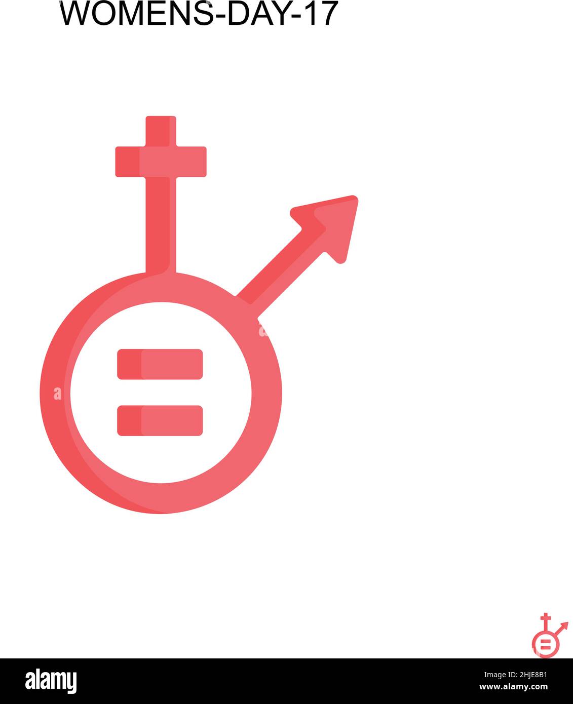 Womens-Day-17 semplice icona vettoriale. Modello di disegno del simbolo di illustrazione per l'elemento dell'interfaccia utente mobile Web. Illustrazione Vettoriale