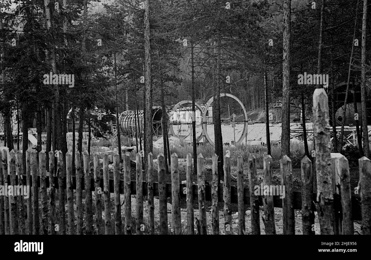 Tunnel del vento Secret base nazista Germania Foto Stock