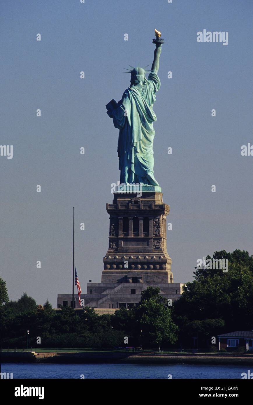 Etats unis New york satute de la liberte Auguste Bartholdi erigee it 1886 Foto Stock
