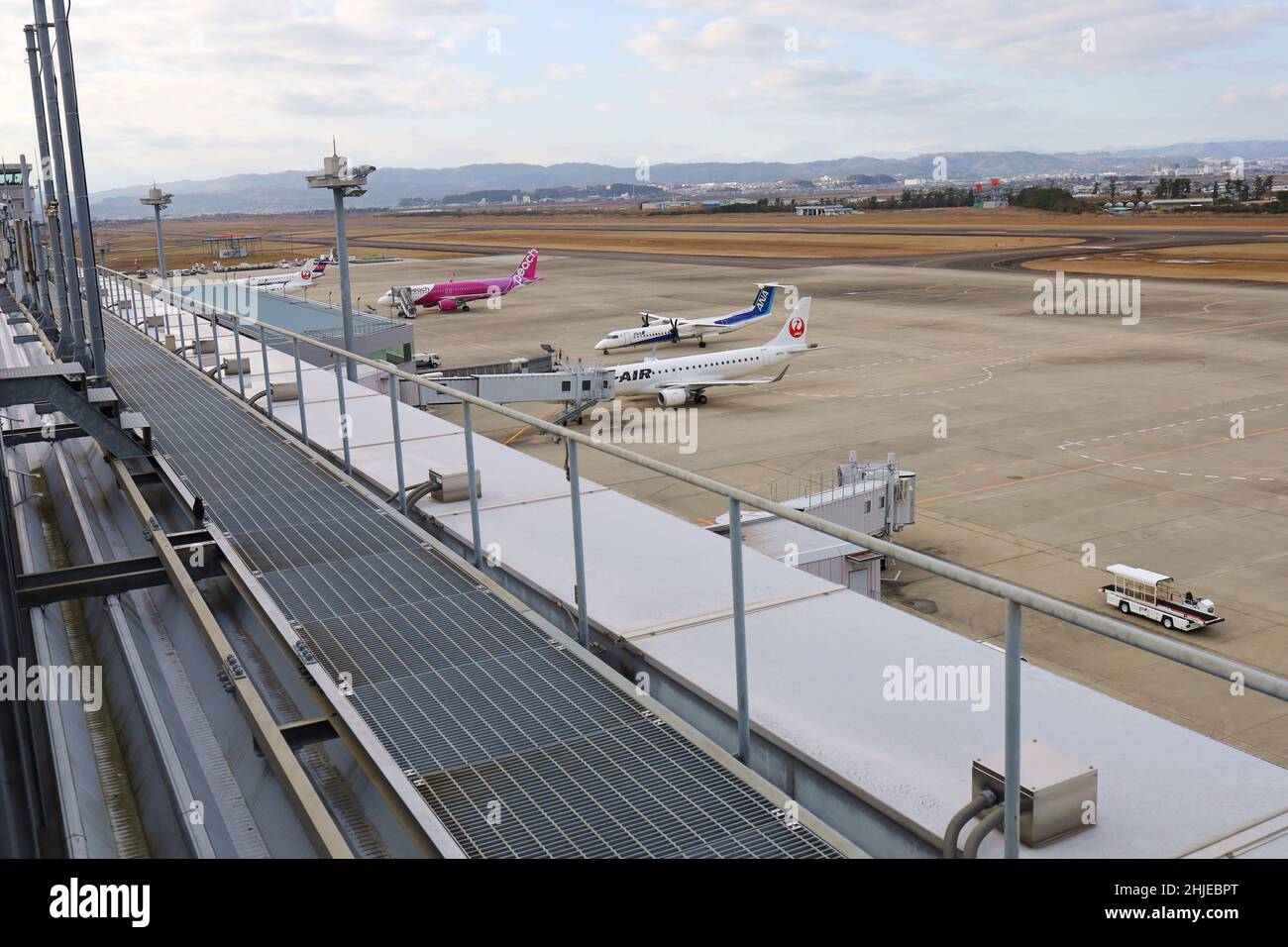 Sendai, Prefettura di Miyagi. Dicembre 2021. Mostra dell'Aeroporto Internazionale di Sendai. Foto Stock
