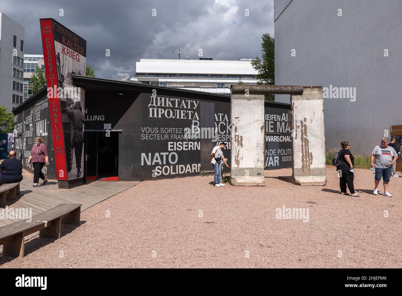 La mostra Black Box Cold War (BlackBox Kalter Krieg) nella città di Berlino, Germania. Foto Stock