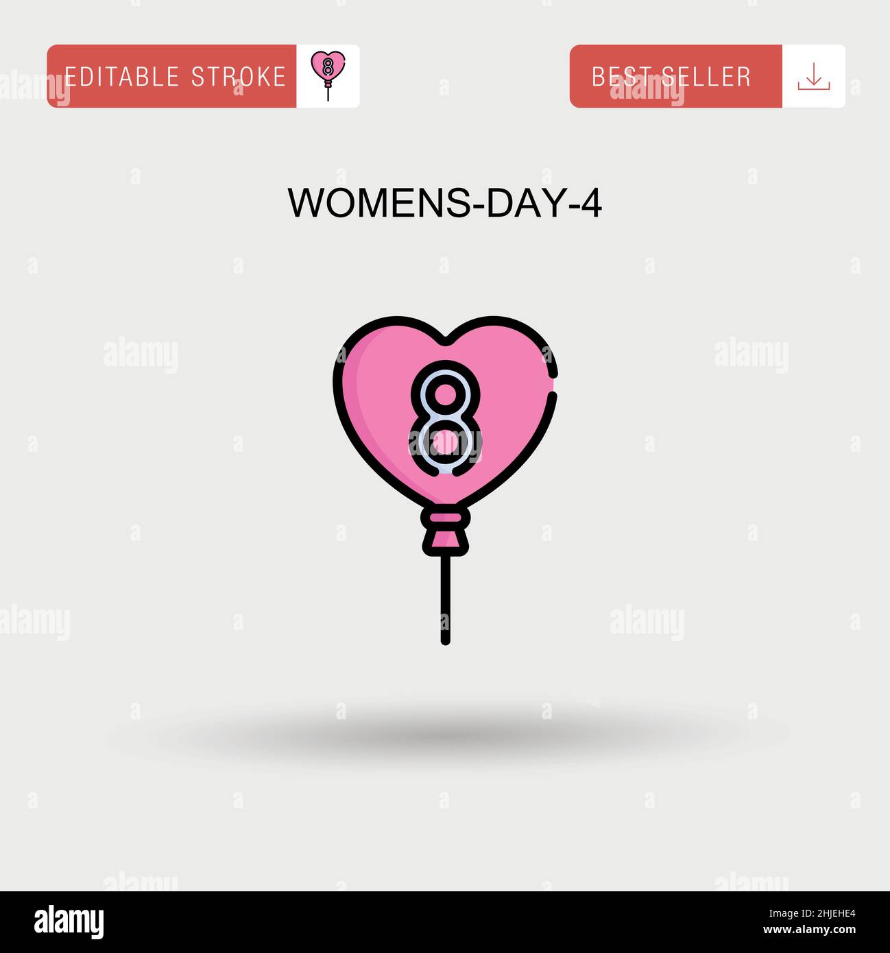 Womens-Day-4 semplice icona vettoriale. Illustrazione Vettoriale