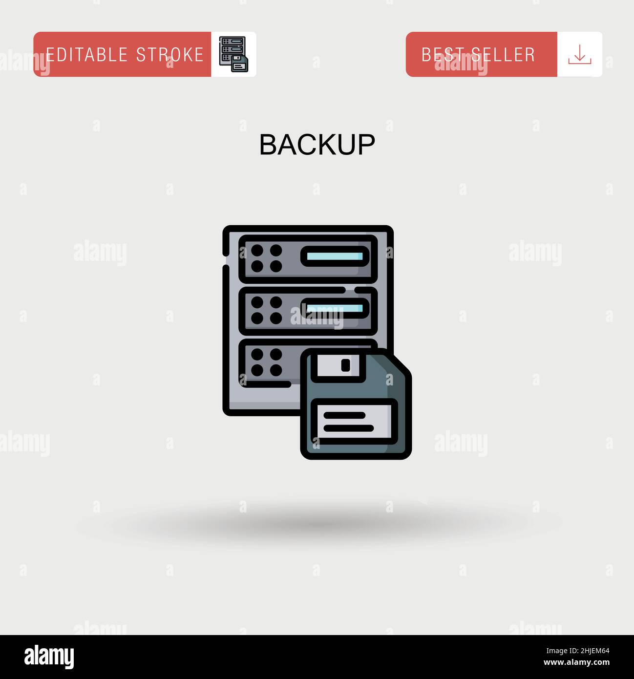 Icona vettore semplice di backup. Illustrazione Vettoriale