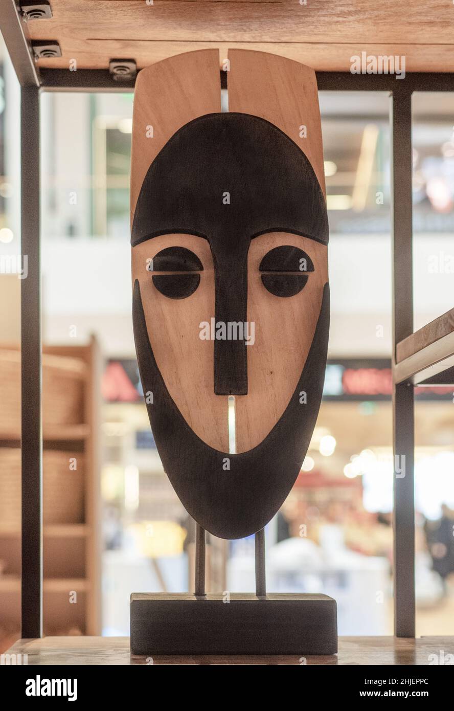 Ornamento africano maschera di legno Foto Stock