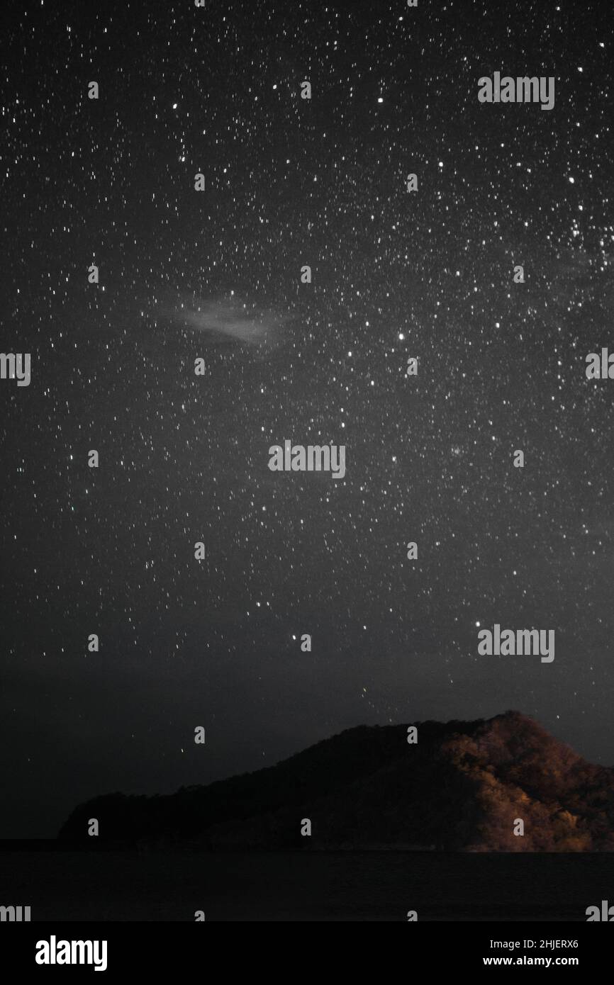 Vista panoramica di un cielo stellato Foto Stock