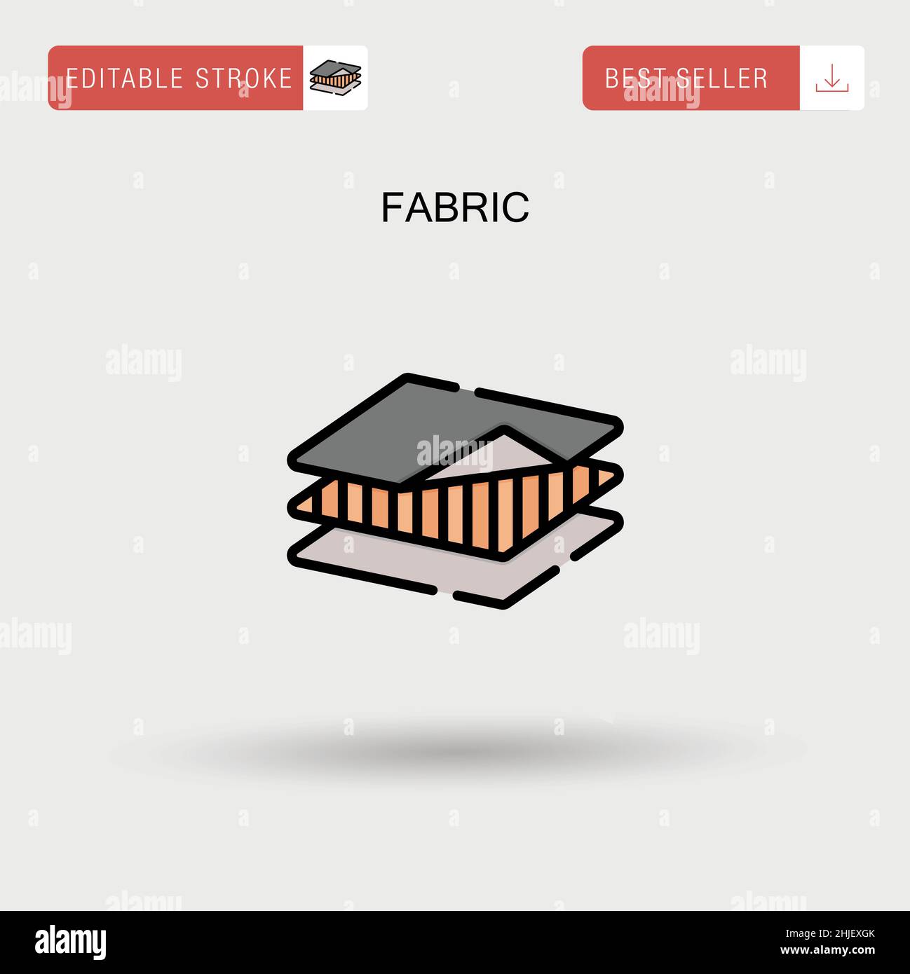 Icona vettore tessuto semplice. Illustrazione Vettoriale