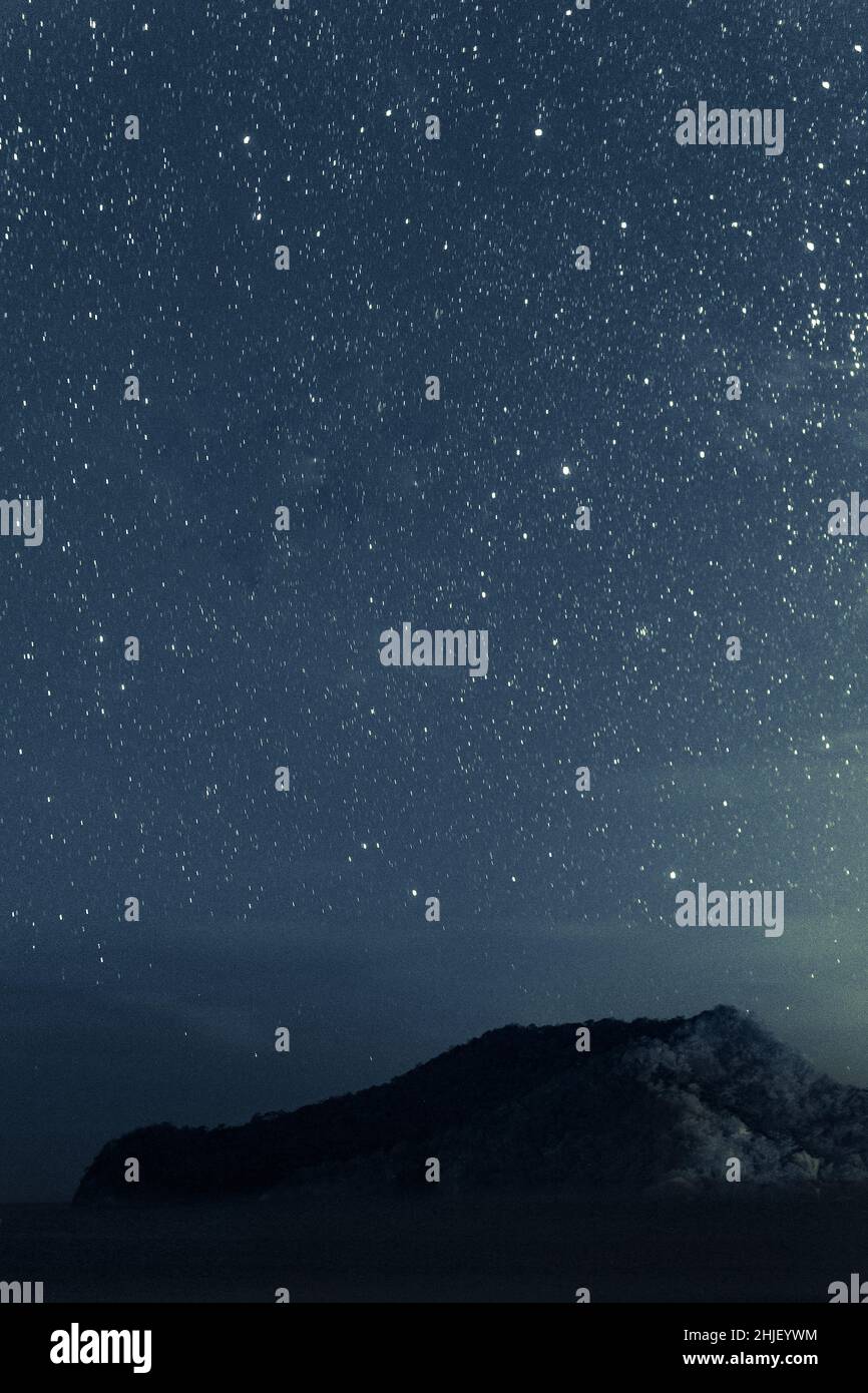 Vista panoramica di un cielo stellato Foto Stock