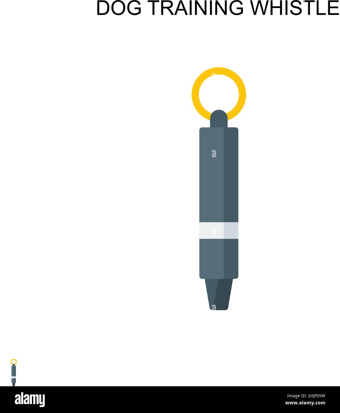 Cane formazione fischio semplice vettore icona. Modello di disegno del simbolo di illustrazione per l'elemento dell'interfaccia utente mobile Web. Illustrazione Vettoriale