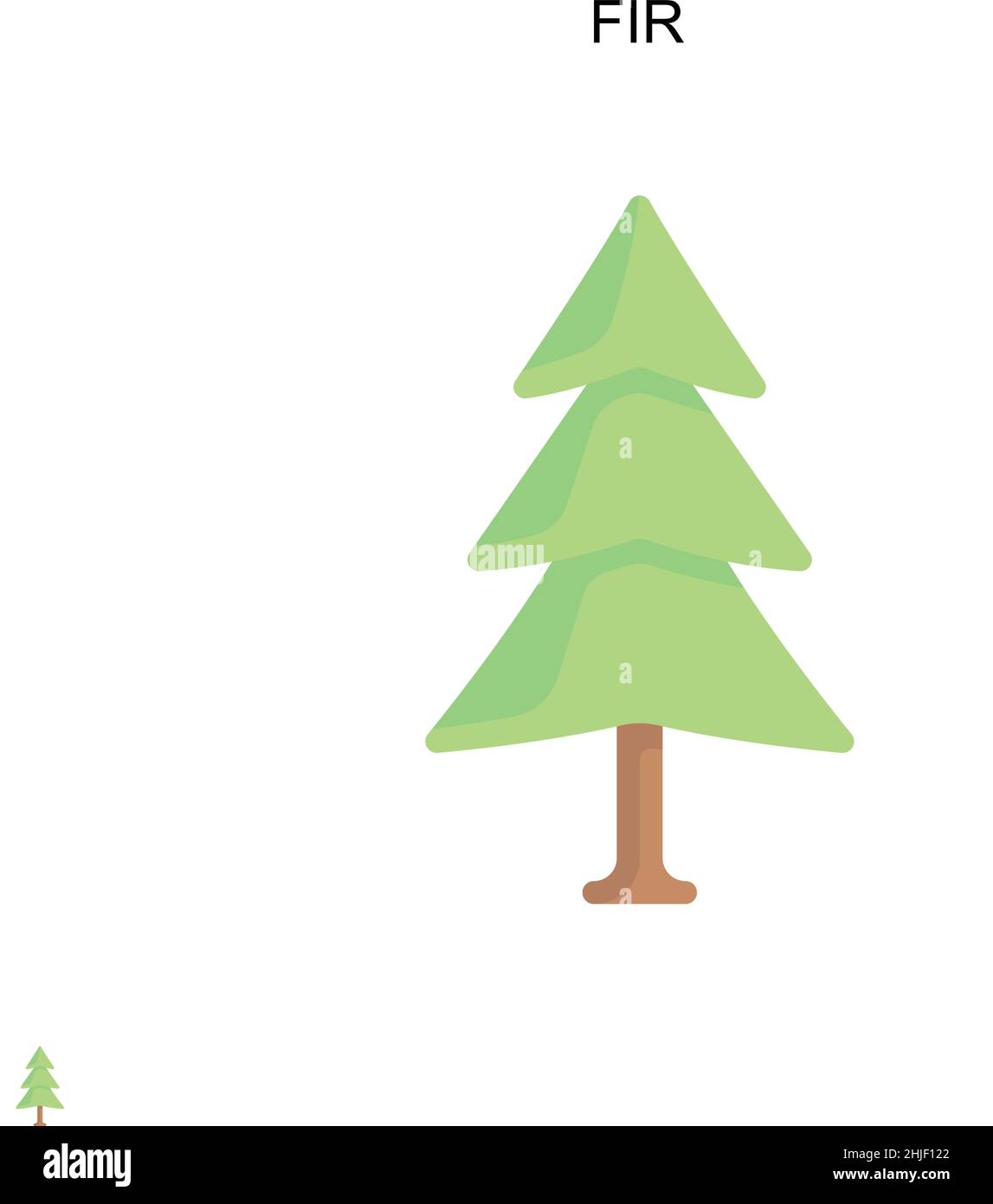 Icona vettore semplice FIR. Modello di disegno del simbolo di illustrazione per l'elemento dell'interfaccia utente mobile Web. Illustrazione Vettoriale