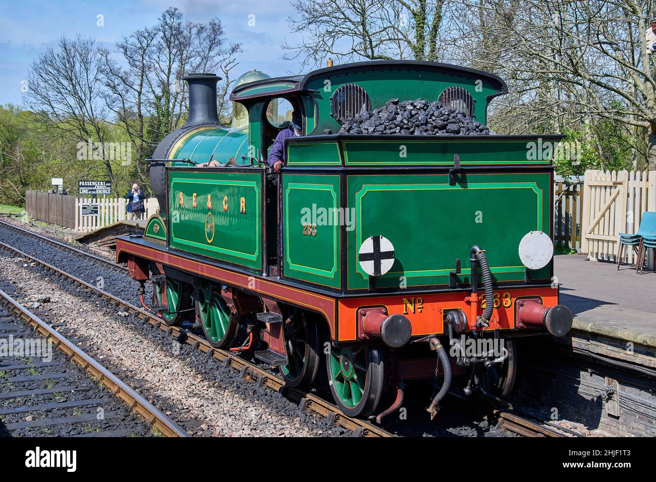 Locomotiva di classe H n° 263 ad Acton sulla ferrovia di Bluebell Foto Stock