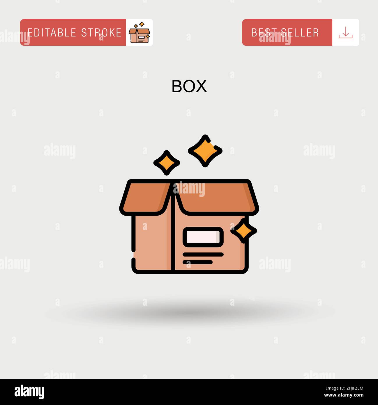 Icona vettoriale semplice box. Illustrazione Vettoriale