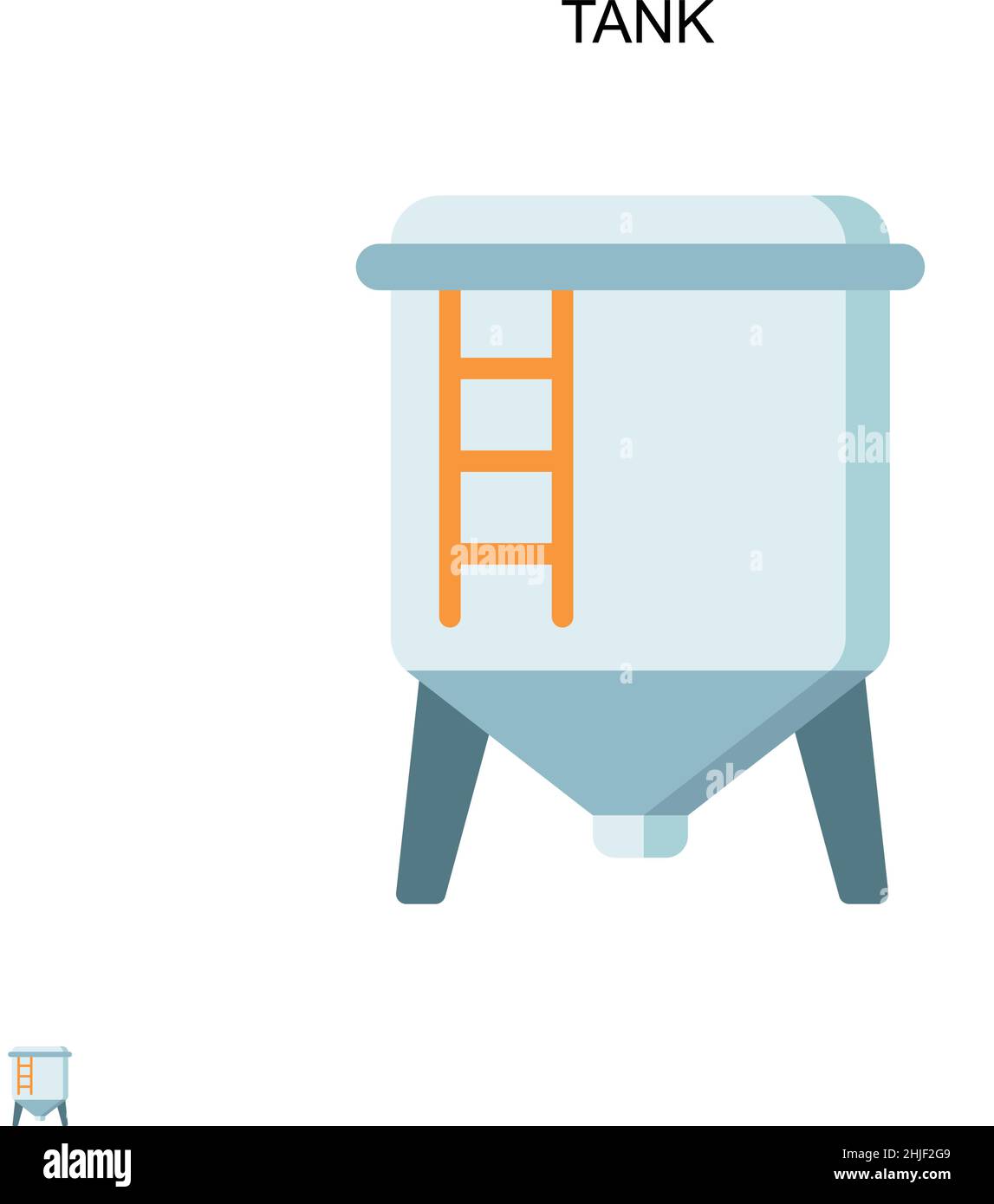 Icona vettore serbatoio semplice. Modello di disegno del simbolo di illustrazione per l'elemento dell'interfaccia utente mobile Web. Illustrazione Vettoriale Icona vettore serbatoio semplice. Modello di disegno del simbolo di illustrazione per l'elemento dell'interfaccia utente mobile Web. Illustrazione Vettoriale