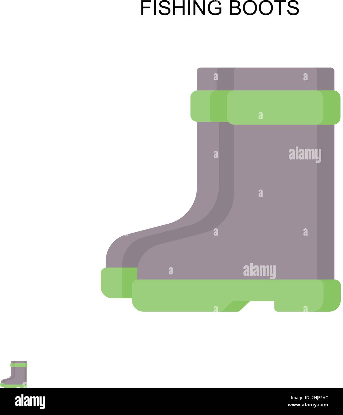 Scarpe da pesca semplice icona vettoriale. Modello di disegno del simbolo di illustrazione per l'elemento dell'interfaccia utente mobile Web. Illustrazione Vettoriale