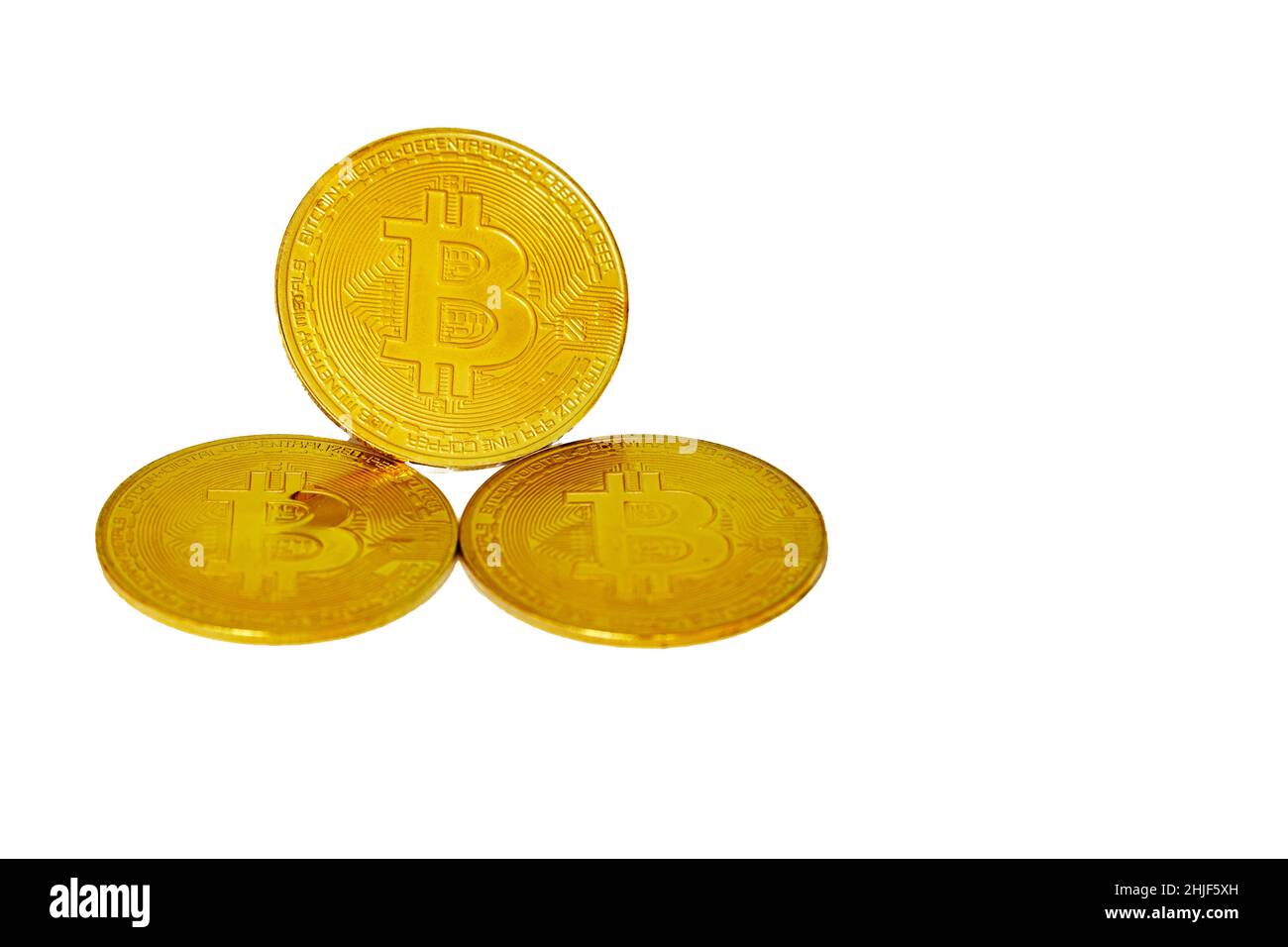 La moneta di bit come moneta Foto Stock