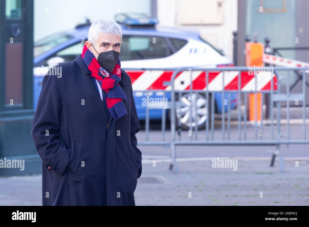 Roma, Italia. 29th Jan 2022. Pierferdinando Casini arriva a Montecitorio Palace per la sesta giornata di elezione del nuovo Presidente della Repubblica, il 29 gennaio 2022 (Foto di Matteo Nardone/Pacific Press/Sipa USA) Credit: Sipa USA/Alamy Live News Foto Stock