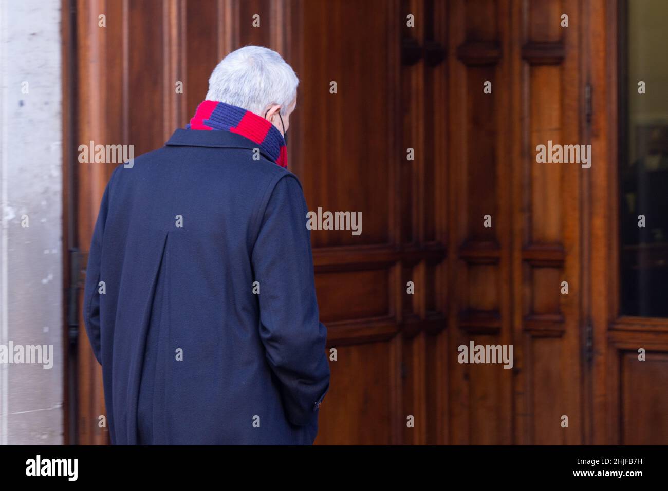 Roma, Italia. 29th Jan 2022. Pierferdinando Casini arriva a Montecitorio Palace per la sesta giornata di elezione del nuovo Presidente della Repubblica, il 29 gennaio 2022 (Credit Image: © Matteo Nardone/Pacific Press via ZUMA Press Wire) Foto Stock