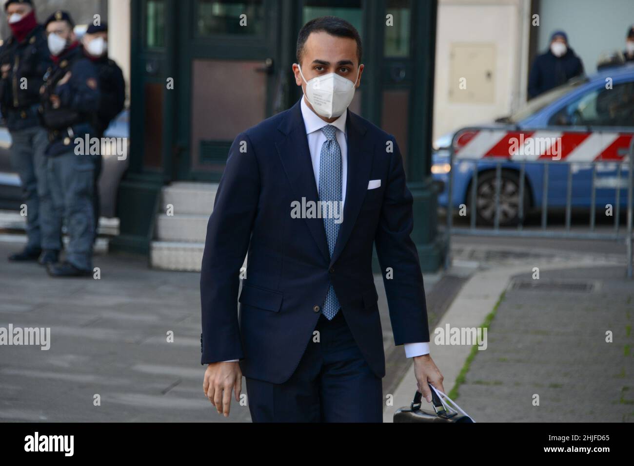 Roma, Italia, 29 gennaio 2022, Luigi di Maio al settimo voto per l'elezione del Presidente della Repubblica - News Foto Stock