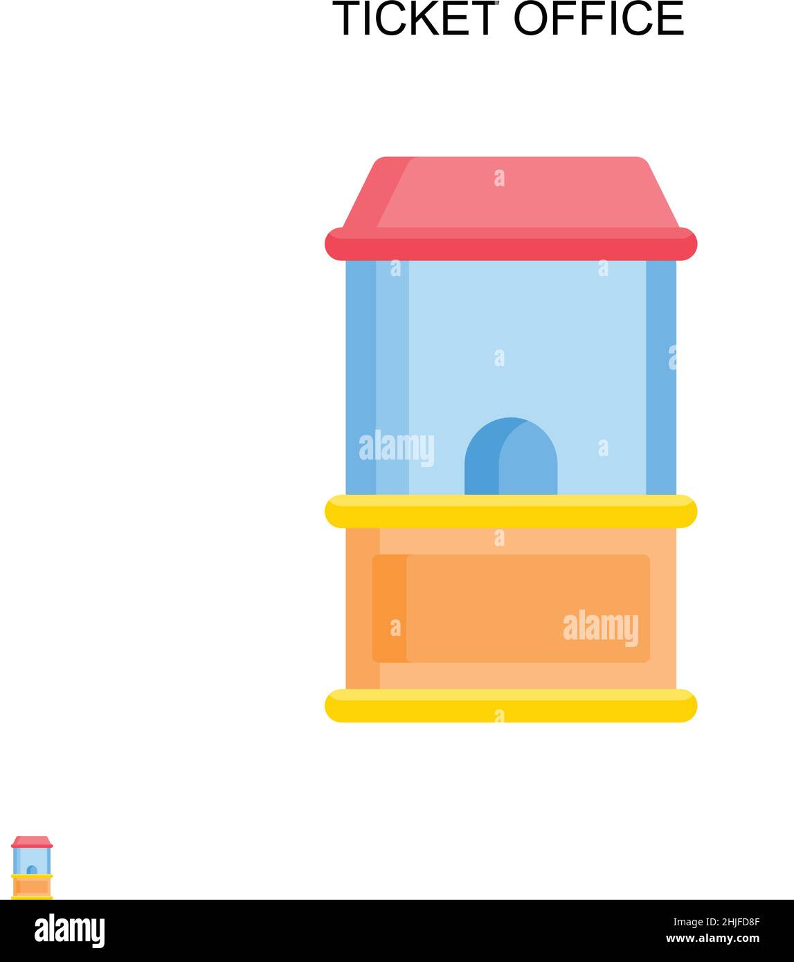 Icona vettore semplice della biglietteria. Modello di disegno del simbolo di illustrazione per l'elemento dell'interfaccia utente mobile Web. Illustrazione Vettoriale